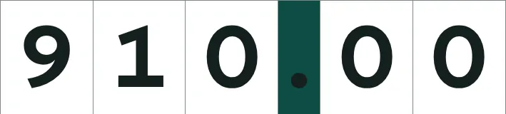 Табло «910.00»: клетки листают коды форм