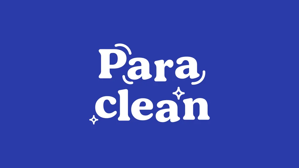 Логотип ParaClean на синем фоне