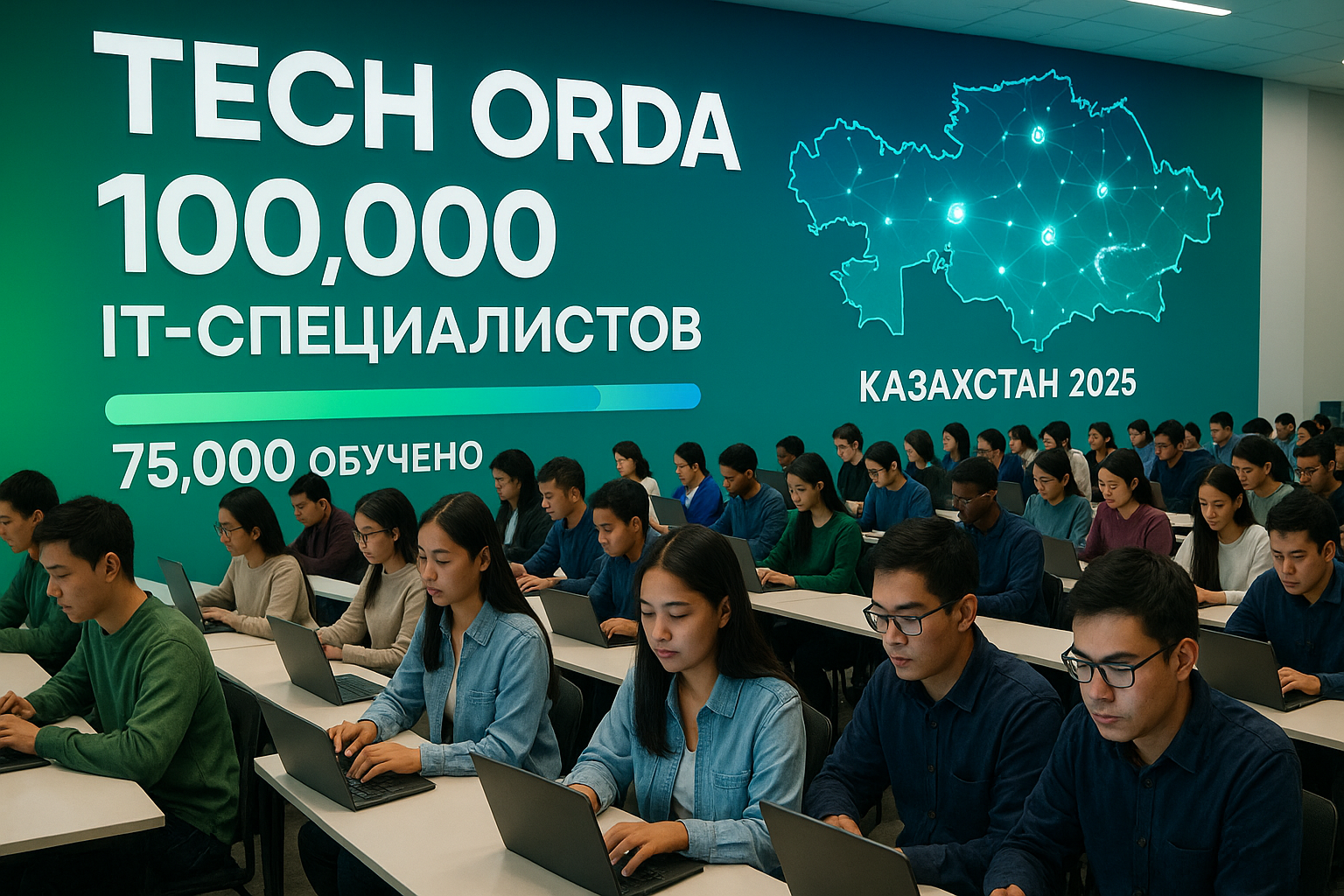 Tech Orda: 100,000 IT-специалистов будут обучены в Казахстане к концу 2025 года